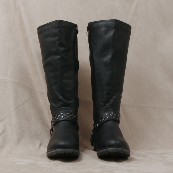 FINAL SALE Black Chain Boot Margie-10 sz 8.5 - Picture 3 of 5